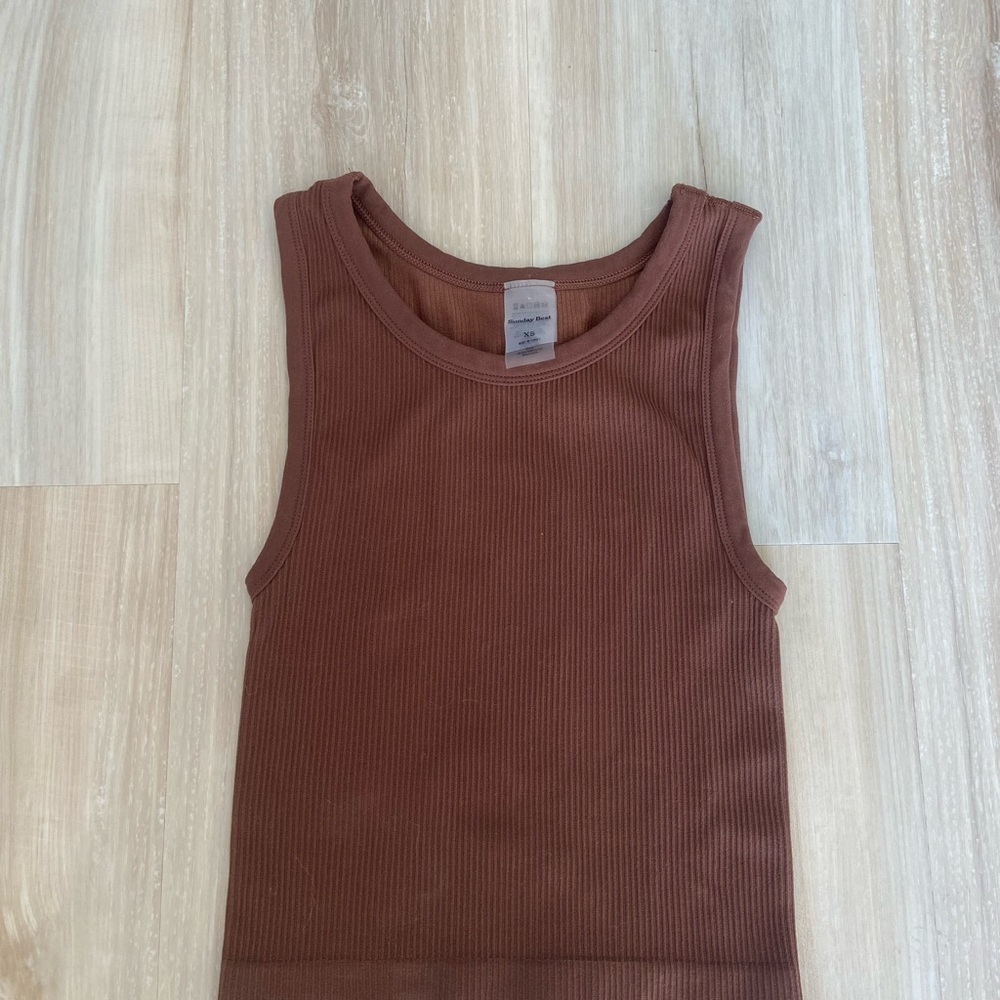 Sunday Best Chocolate Brown Tank Top